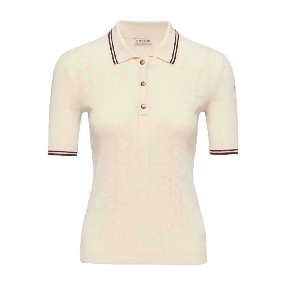Moncler Women's White Polo Shirts, Xs, Polo Shirt