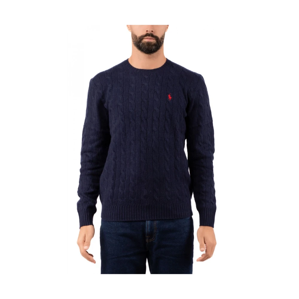 Ralph Lauren Rondgebreide trui Blue Heren