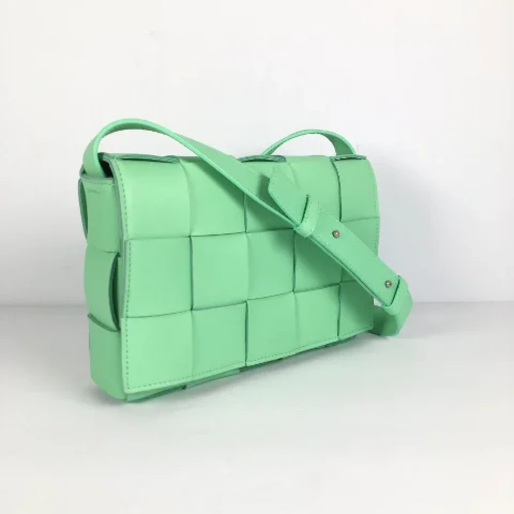 Bottega Veneta Vintage Pre-owned Leather shoulder-bags Green Dames