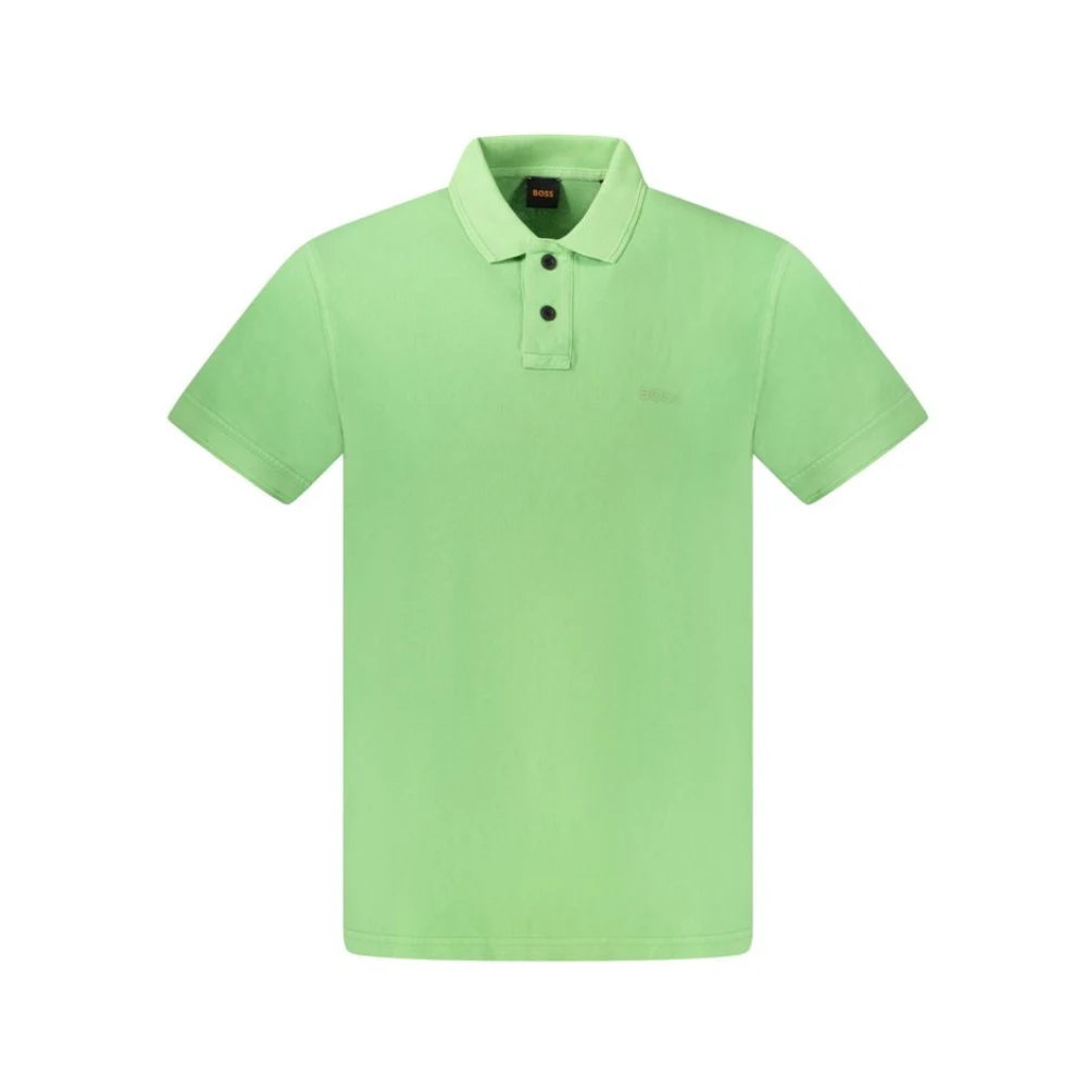 Hugo Boss Groen Katoen Polo Shirt Green Heren