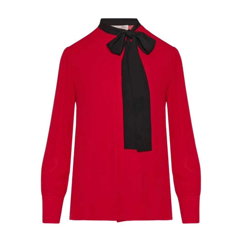 Valentino Zijden Shirt Collectie Red Dames