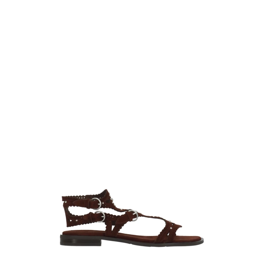 Ash Women's Brown Flat Sandals, 6 Uk, Paprika Studs Sandal