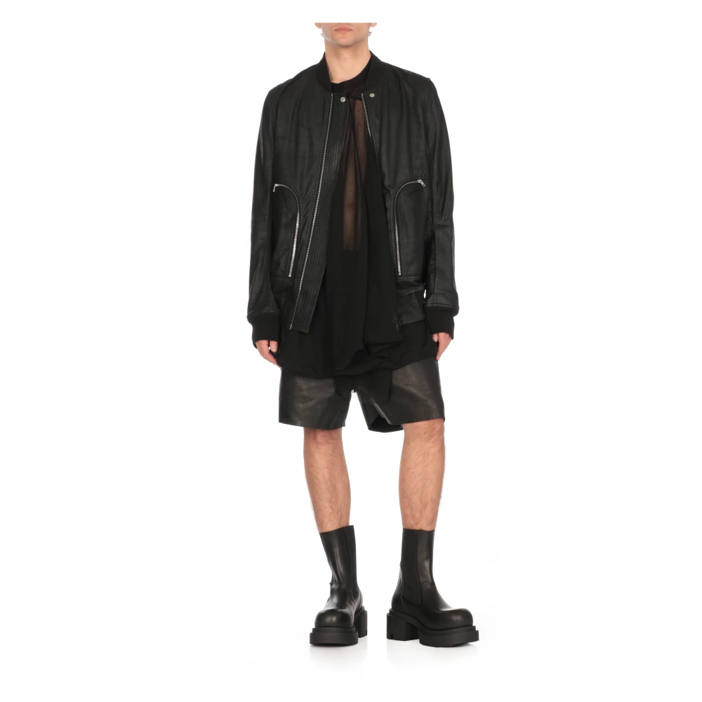 Rick Owens Bauhaus Flight Bomberjack Black Heren