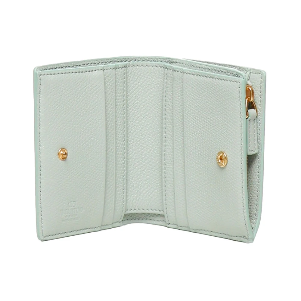 Valentino Garavani Mini VLogo Signature Portemonnee in Sky Grey Blue Dames