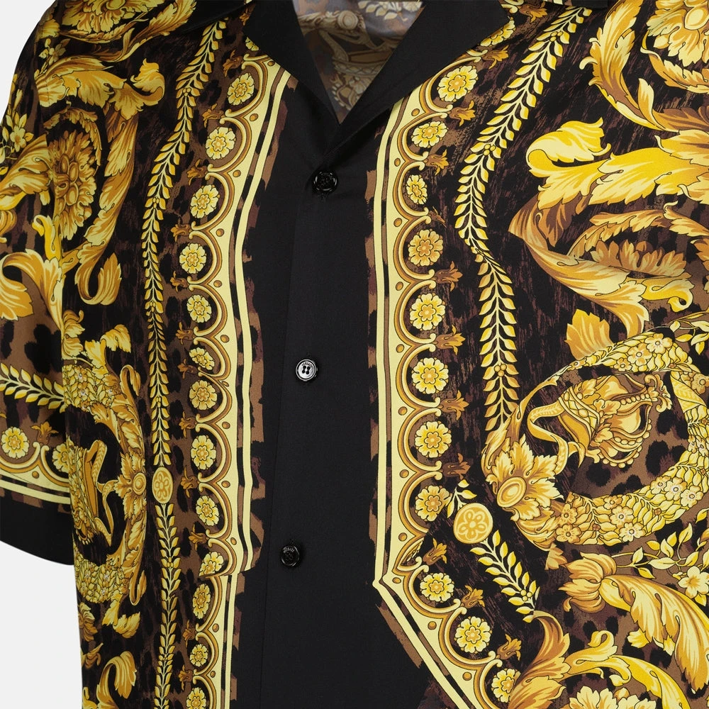 Versace Zijden Barocco Shirt Herfst-Winter 2024 Multicolor Heren