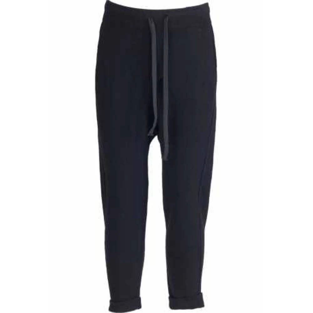 Isabel Benenato Zwarte Wol Kasjmier Joggingbroek Black Heren