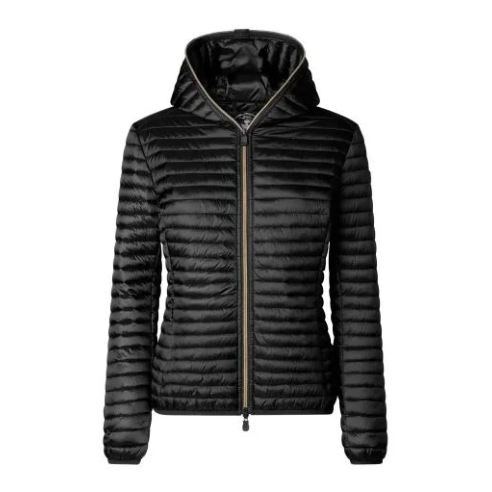 Save The Duck Zwarte Gewatteerde Jas voor Vrouw Black Dames