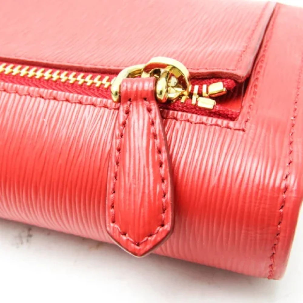 Prada Vintage Pre-owned Leather wallets Red Dames