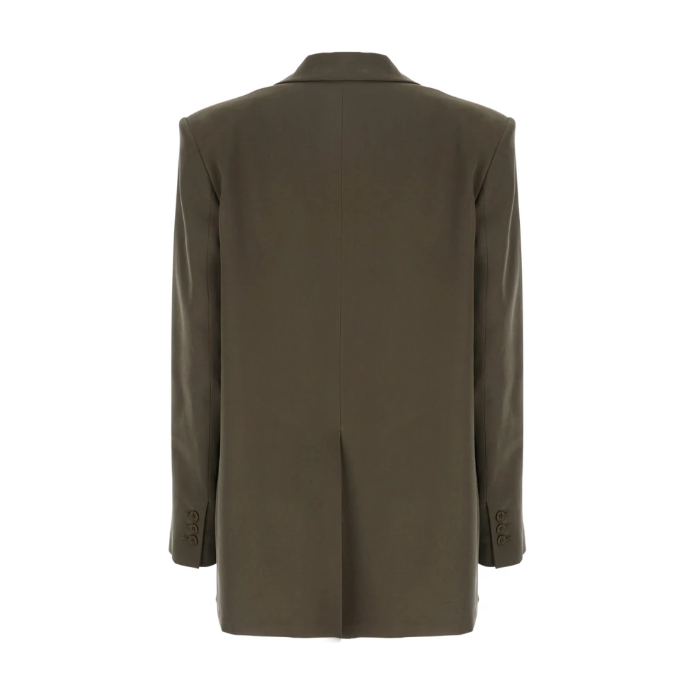 Andamane Groene Wolmix Single-Breasted Jas Green Dames