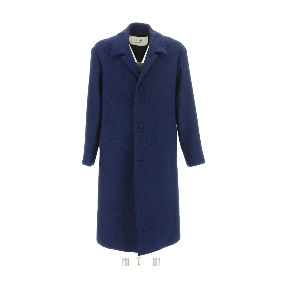 Ami Paris Klassieke Mac Coat Blue Heren