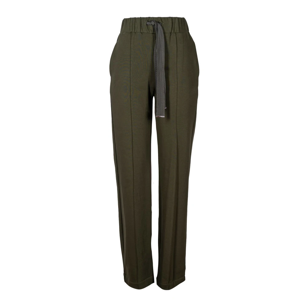 Dondup Stijlvolle Wijde Broek Green Dames