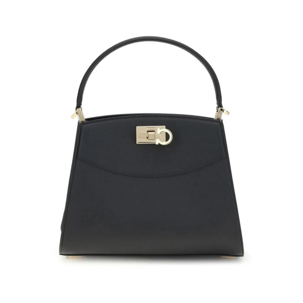 Ferragamo Donna Nero - Elegante Studio Box Borsa - Bags - One Size