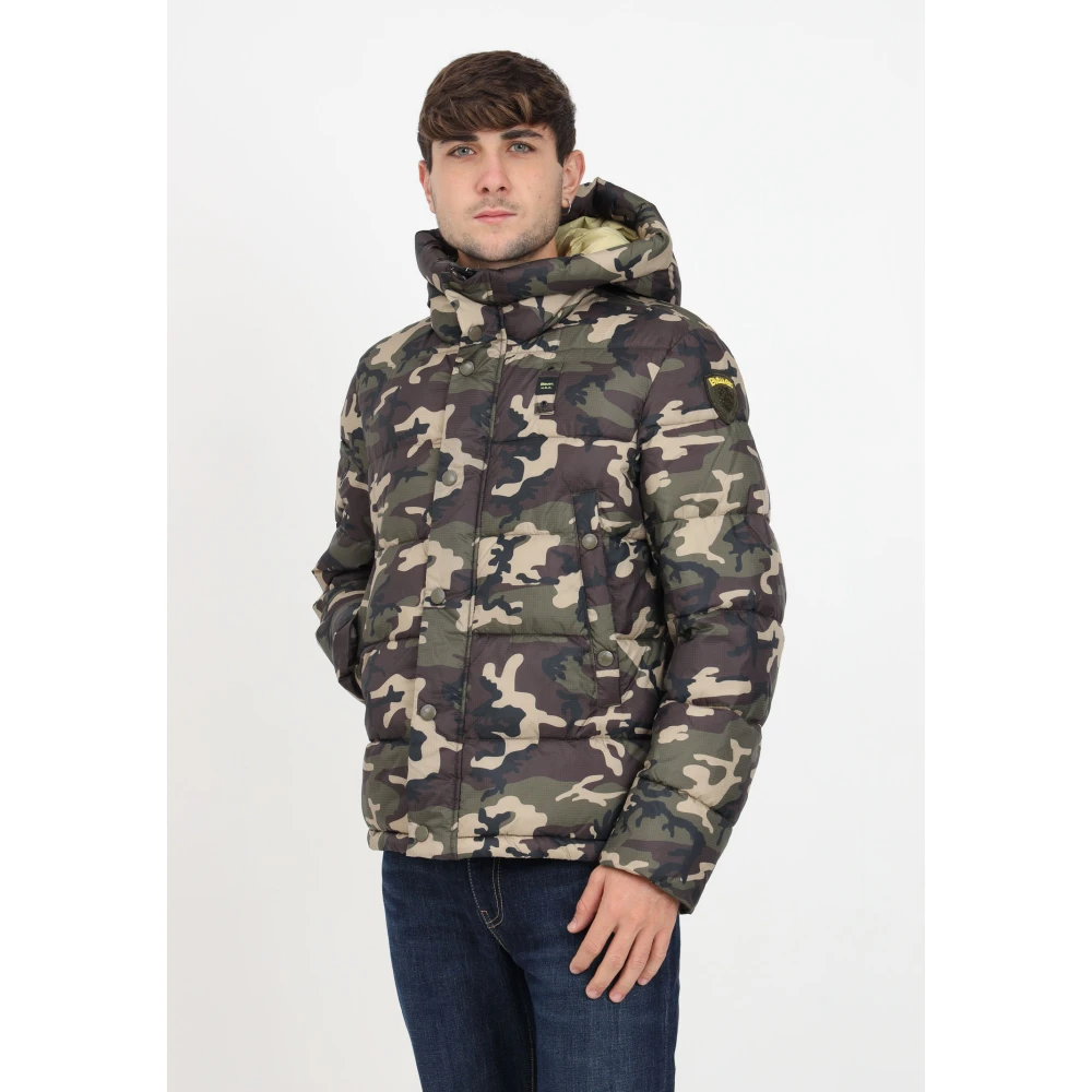 Blauer Camouflage Hoodie Green Heren