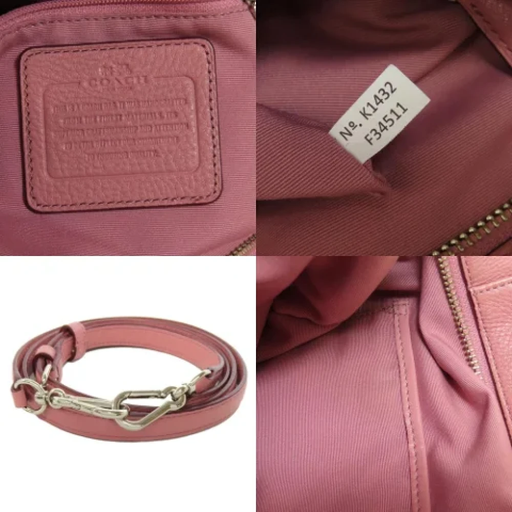Coach Pre-owned Leather handbags Pink Dames