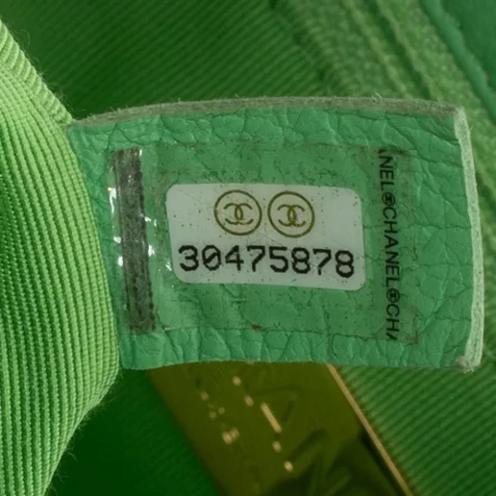 Chanel Vintage Pre-owned Leather chanel-bags Green Dames