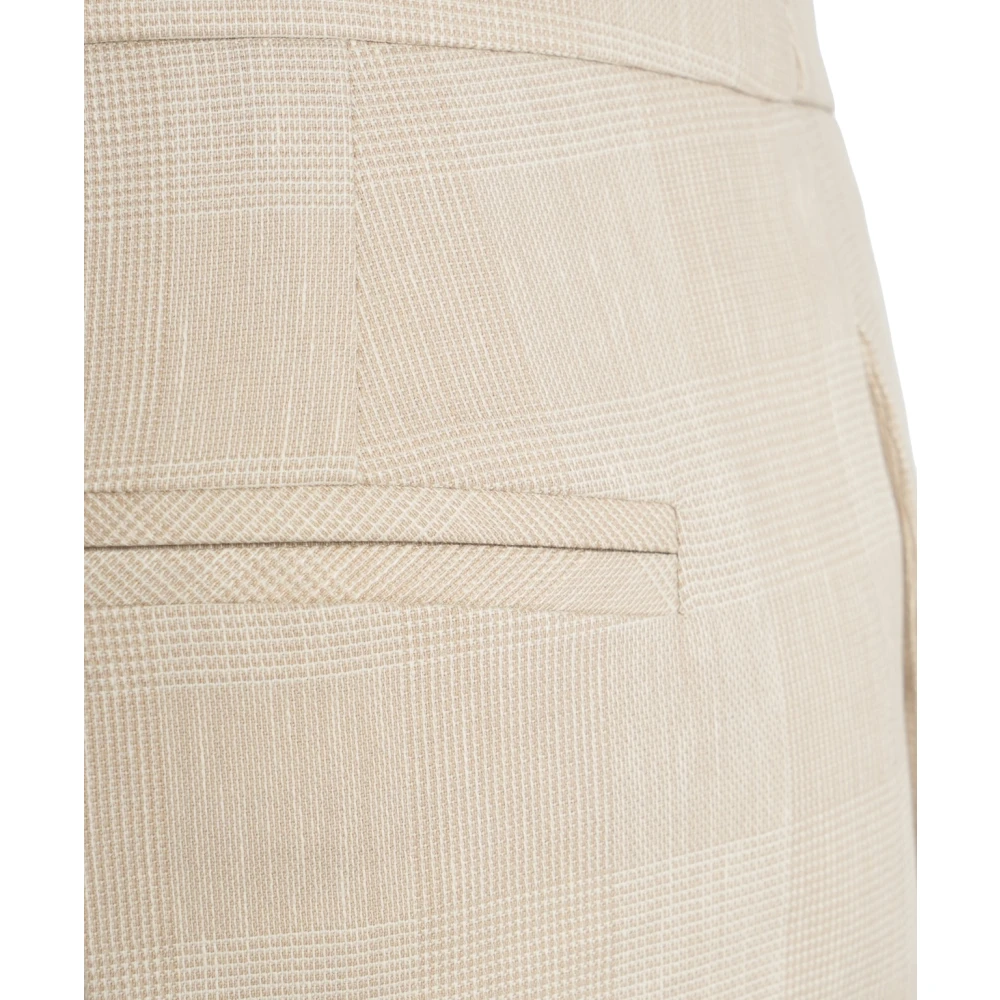 Kaos Beige Chino Glencheck Broek Black Dames