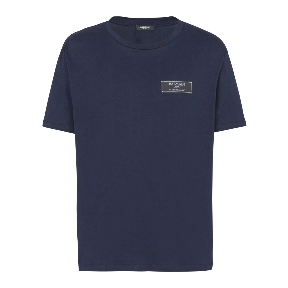 Balmain Pierre T-shirt met korte mouwen Blue Heren