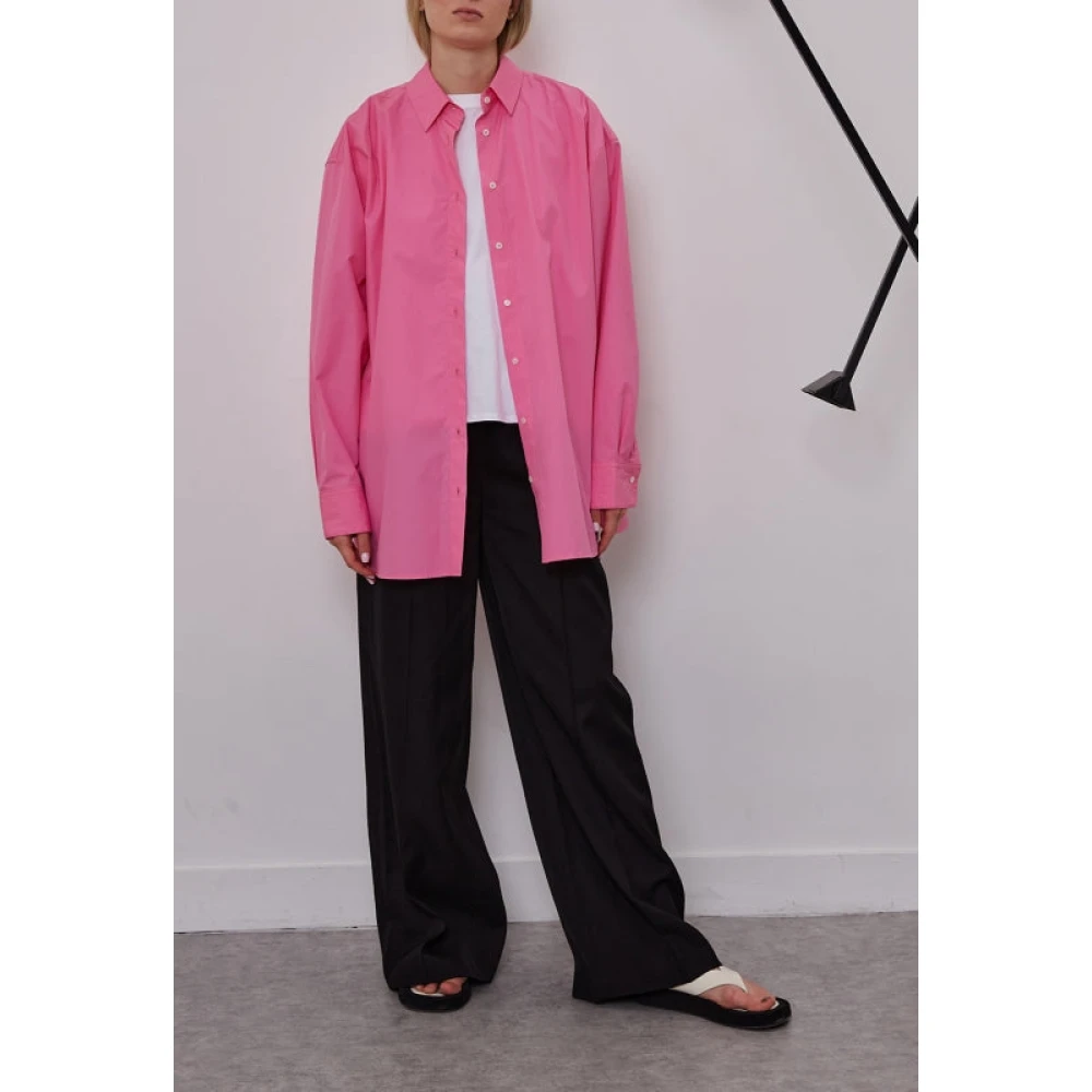 Loulou Studio Kleurrijke Katoen-Poplin Shirt Pink Dames