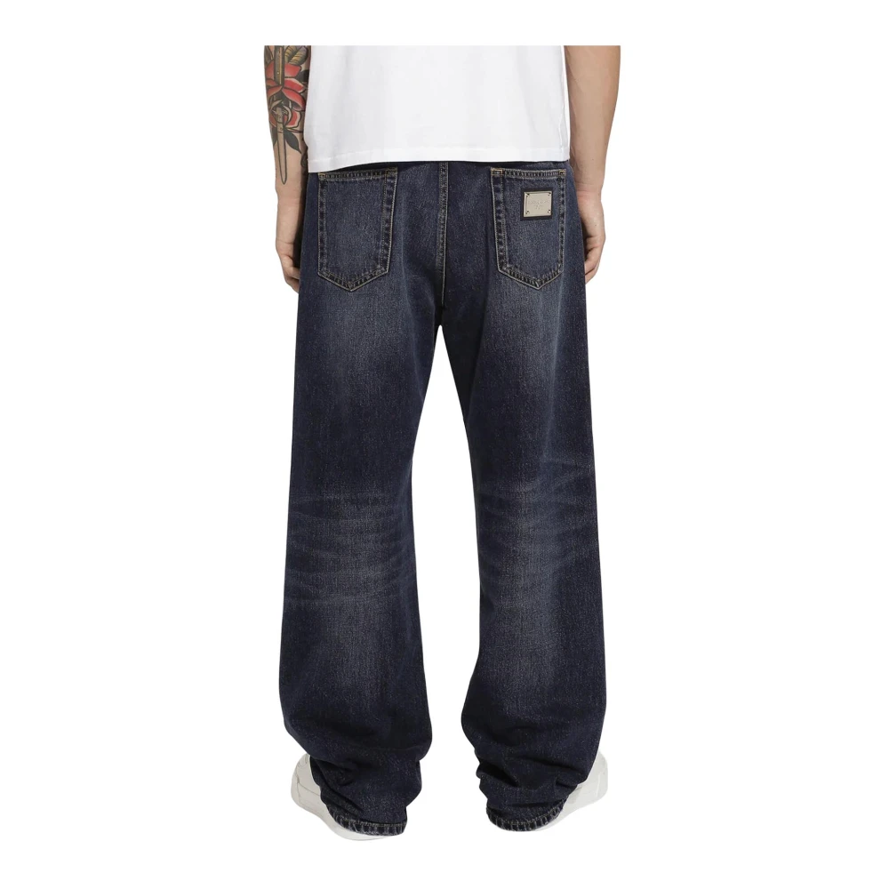 Dolce & Gabbana Denim Oversize Jeans Blue Heren