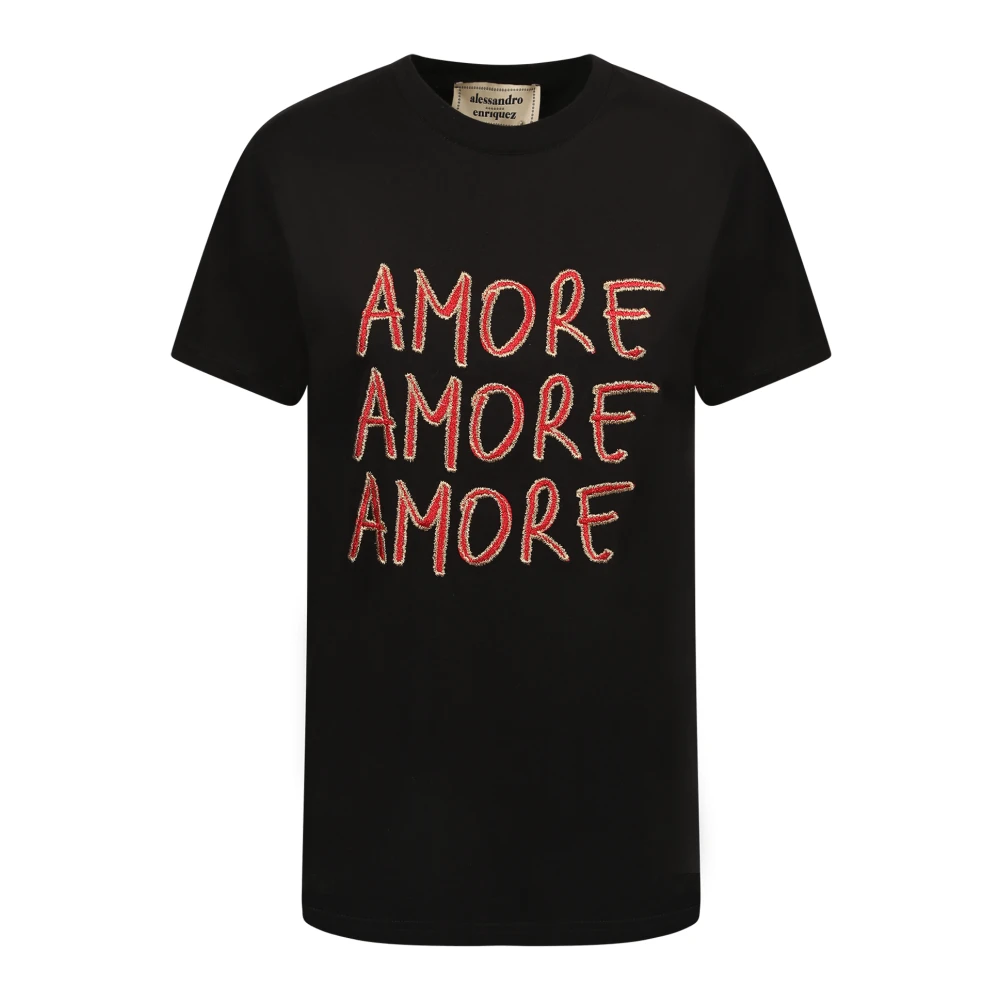 Alessandro Enriquez T-Shirts Black Dames