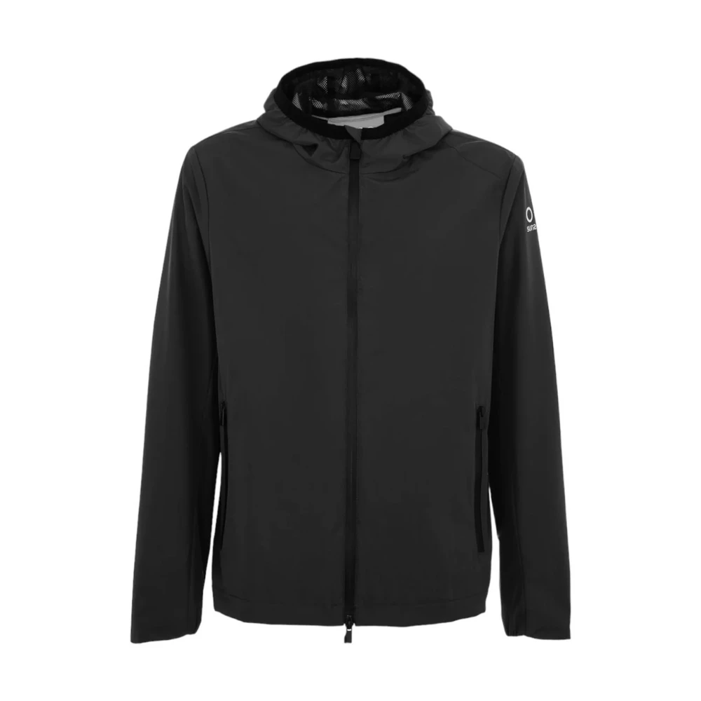 Suns Zwarte Jas met Mesh Voering Black Heren