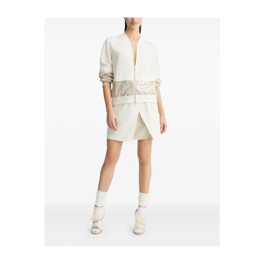 Liu Jo Wit Grijs Jas Kledingcollectie White Dames