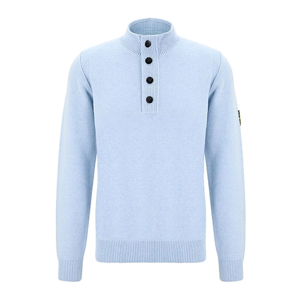 Stone Island Blue Maglia - Male - Turtlenecks - 2XL - Knitwear