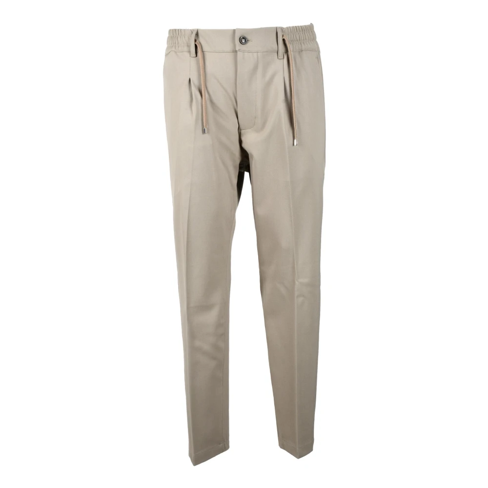 Cruna Elegante Wolmix Stretchbroek Beige Heren
