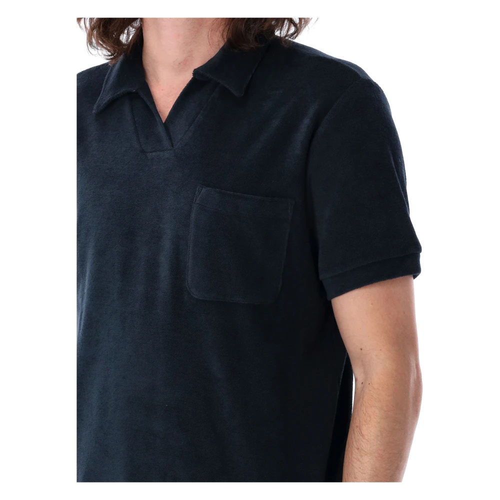 A.p.c. Donkerblauw Poloshirt met V-hals Blue Heren
