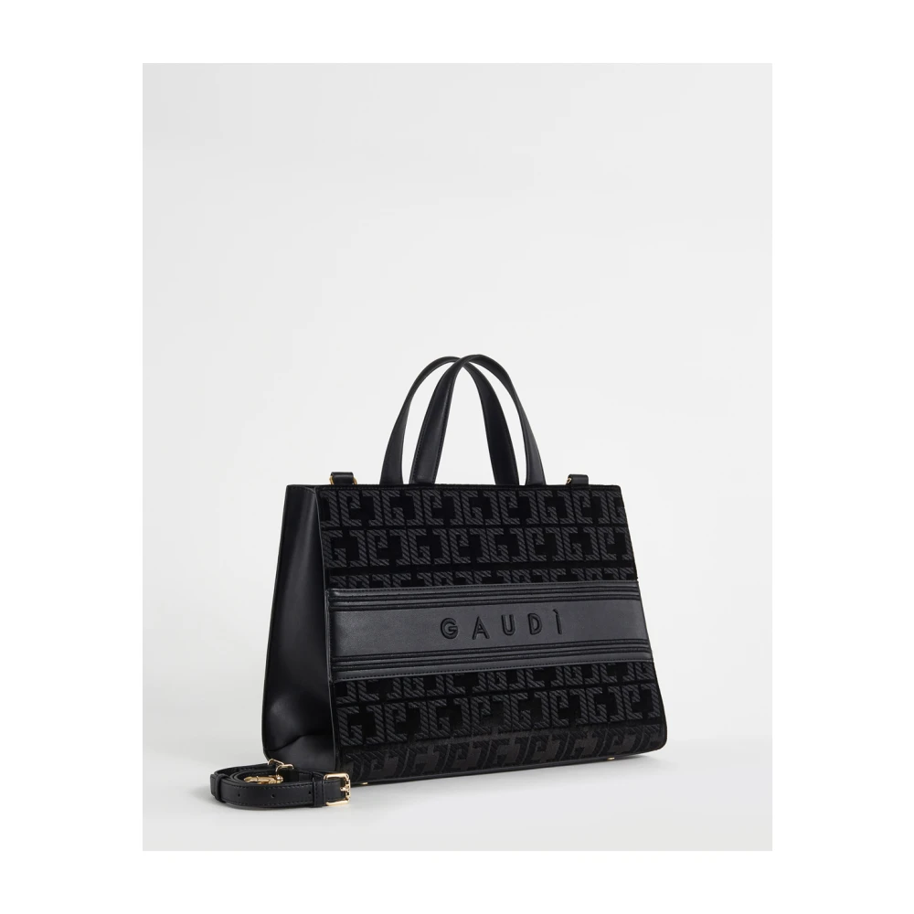 Gaudi Fluwelen Handtas in Zwart Black Dames