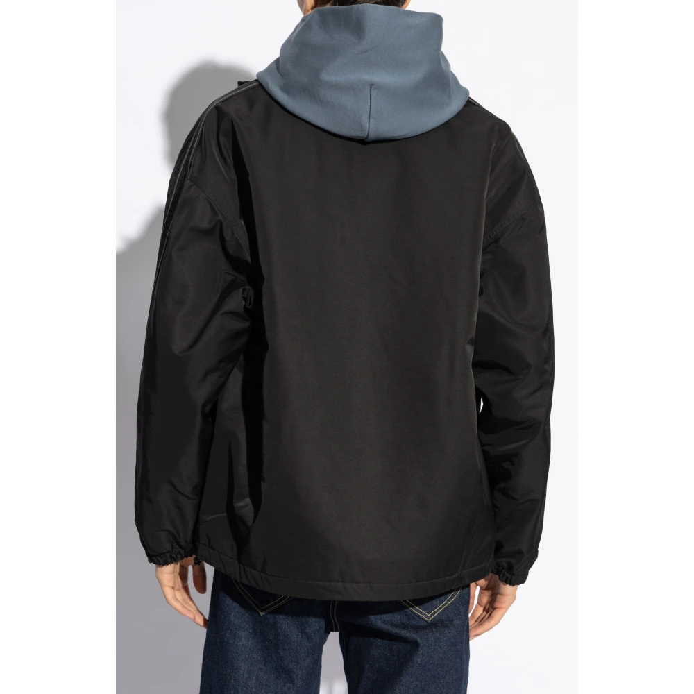 Kenzo Staande Kraag Jas Black Heren