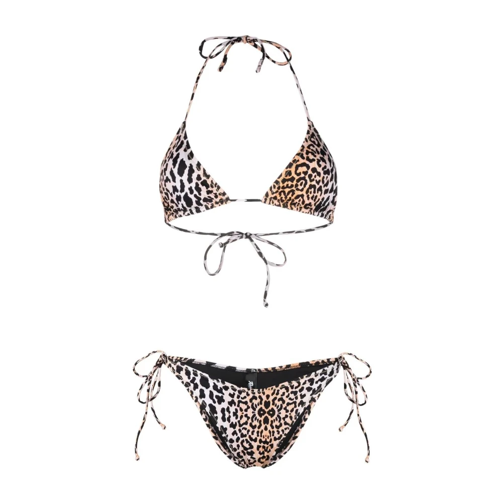 Leopard Trekant Skåret Bikini Topp