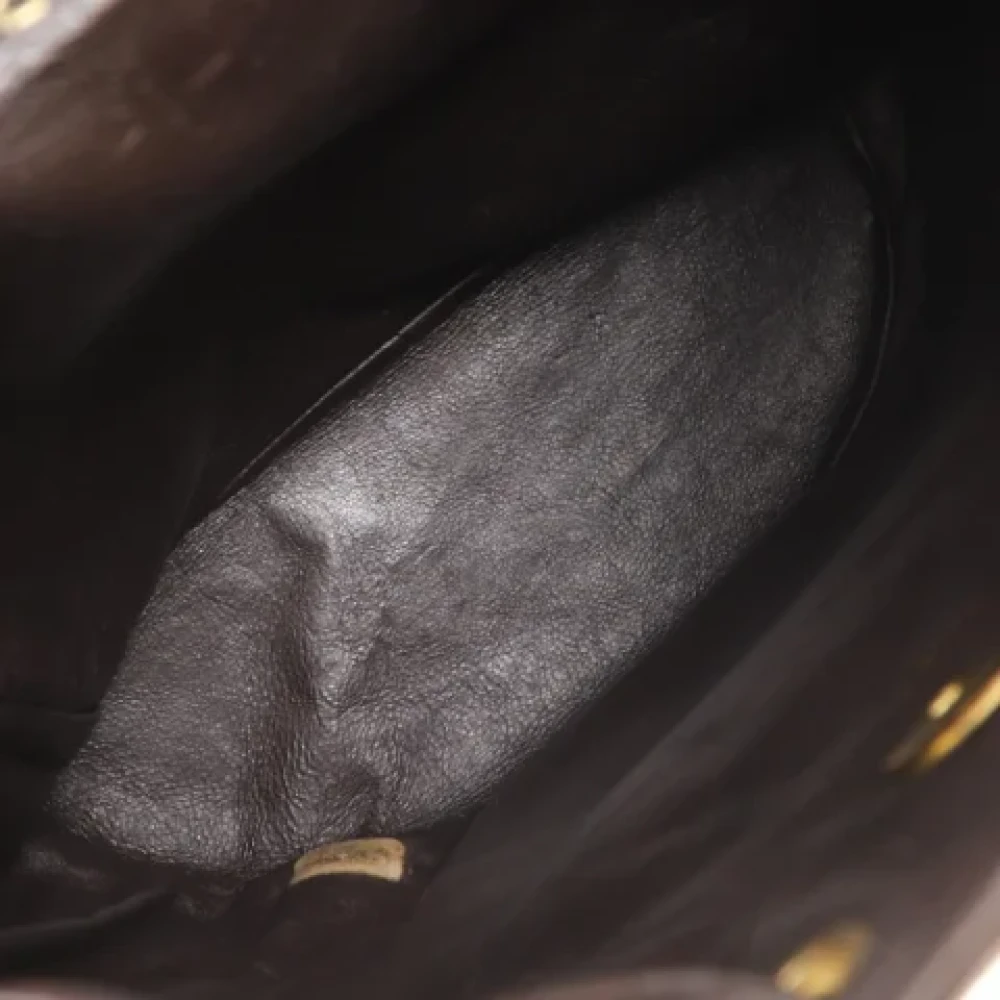 Chanel Vintage Pre-owned Leather backpacks Brown Dames