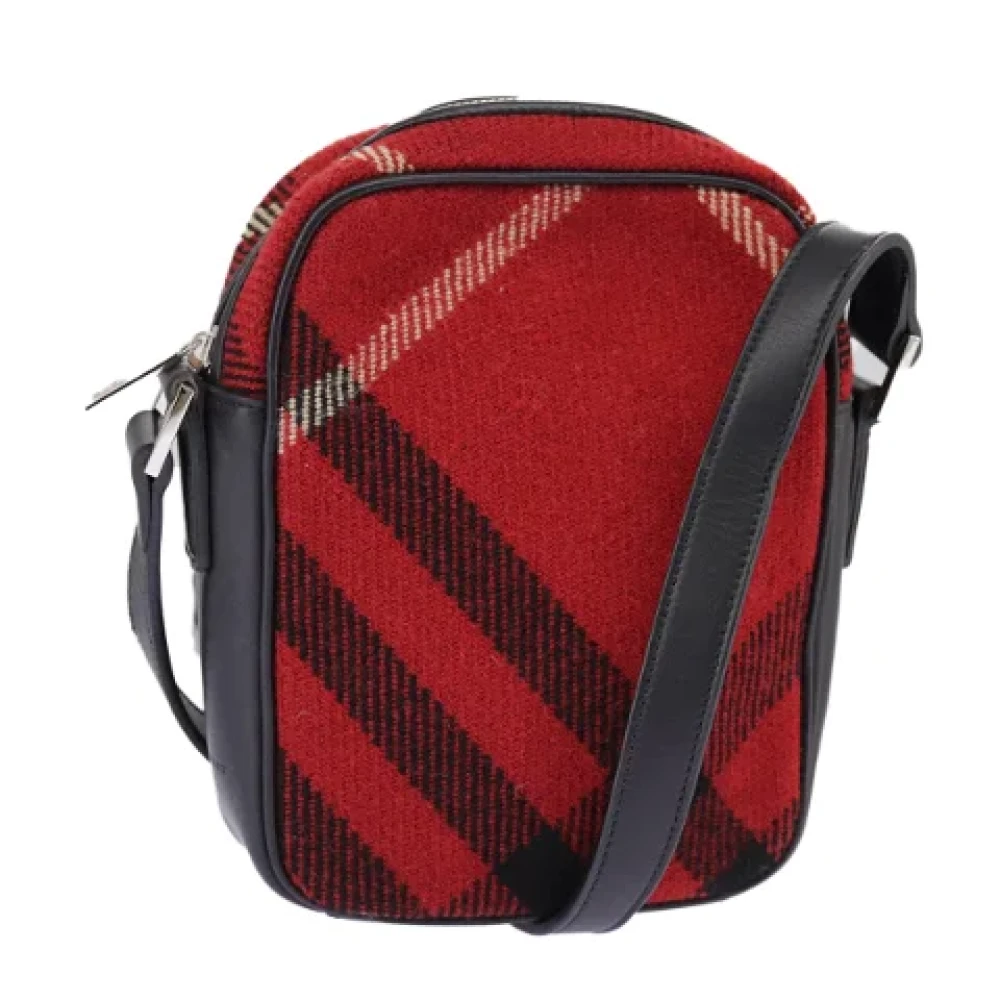 Burberry Vintage Pre-owned Leather shoulder-bags Red Dames
