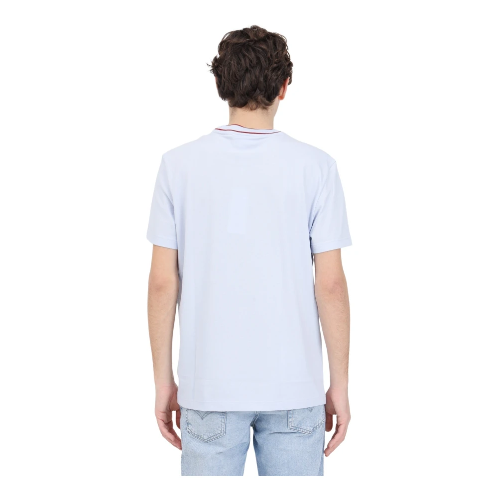 Lacoste Lichtblauw T-shirt met Patch Logo Blue Heren