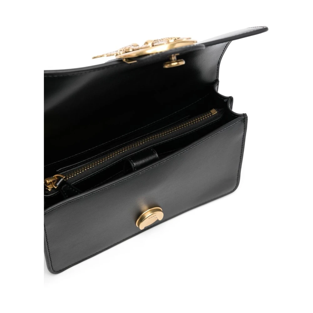 pinko Antiek Goud Love One Mini Tas Black Dames