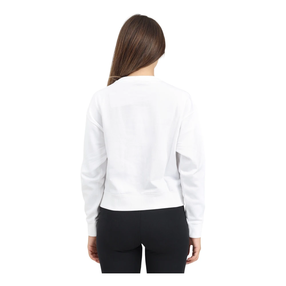 Puma Witte Crewneck Sweater Herfst Winter White Dames