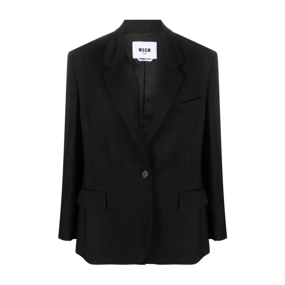 Msgm - Jackets > Blazers - Black - Msgm - Modalova