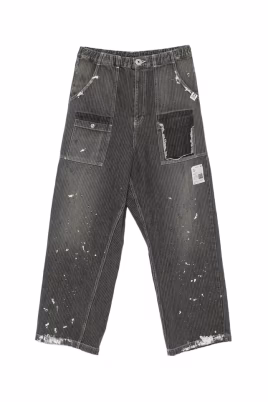 stripe-patchwork-jeans