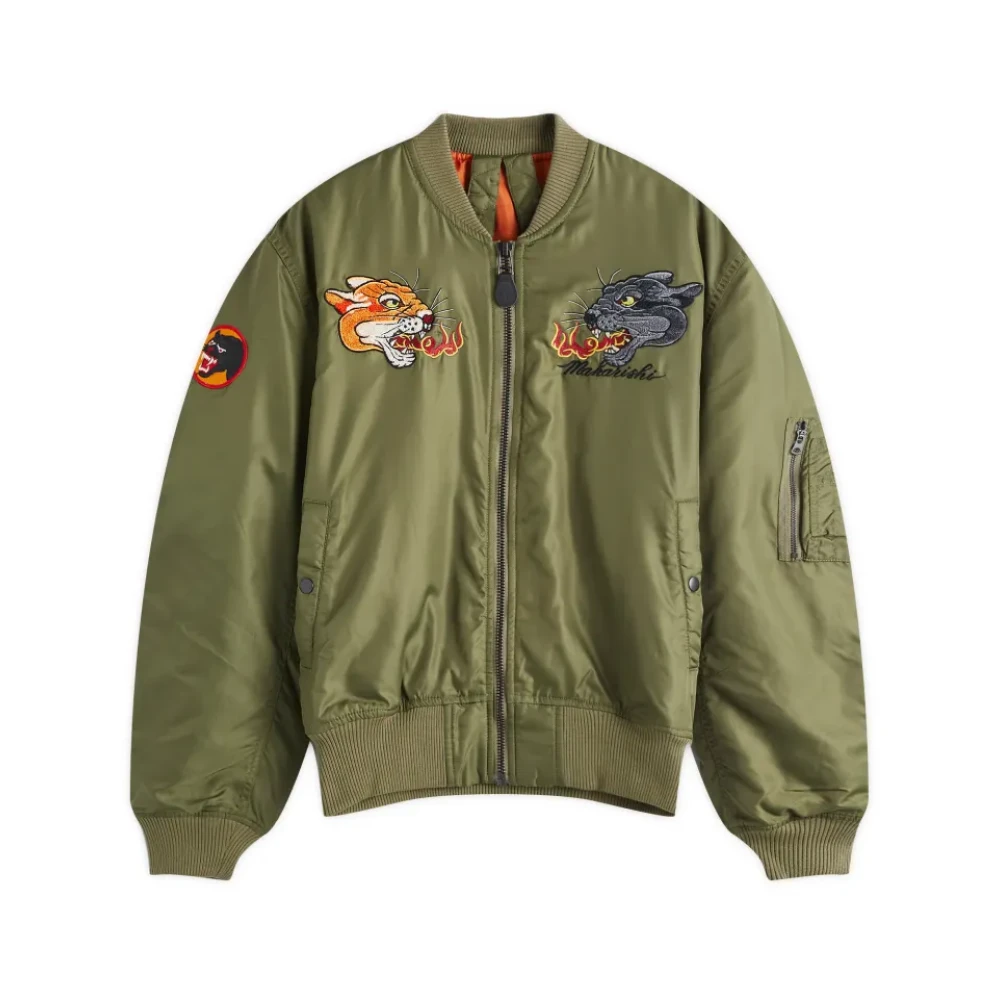 Maharishi Dualithi Panther Flight Jacket Olijf Green Heren