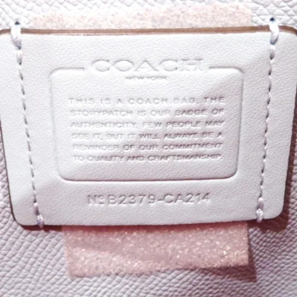 Coach Pre-owned Leather handbags Beige Dames