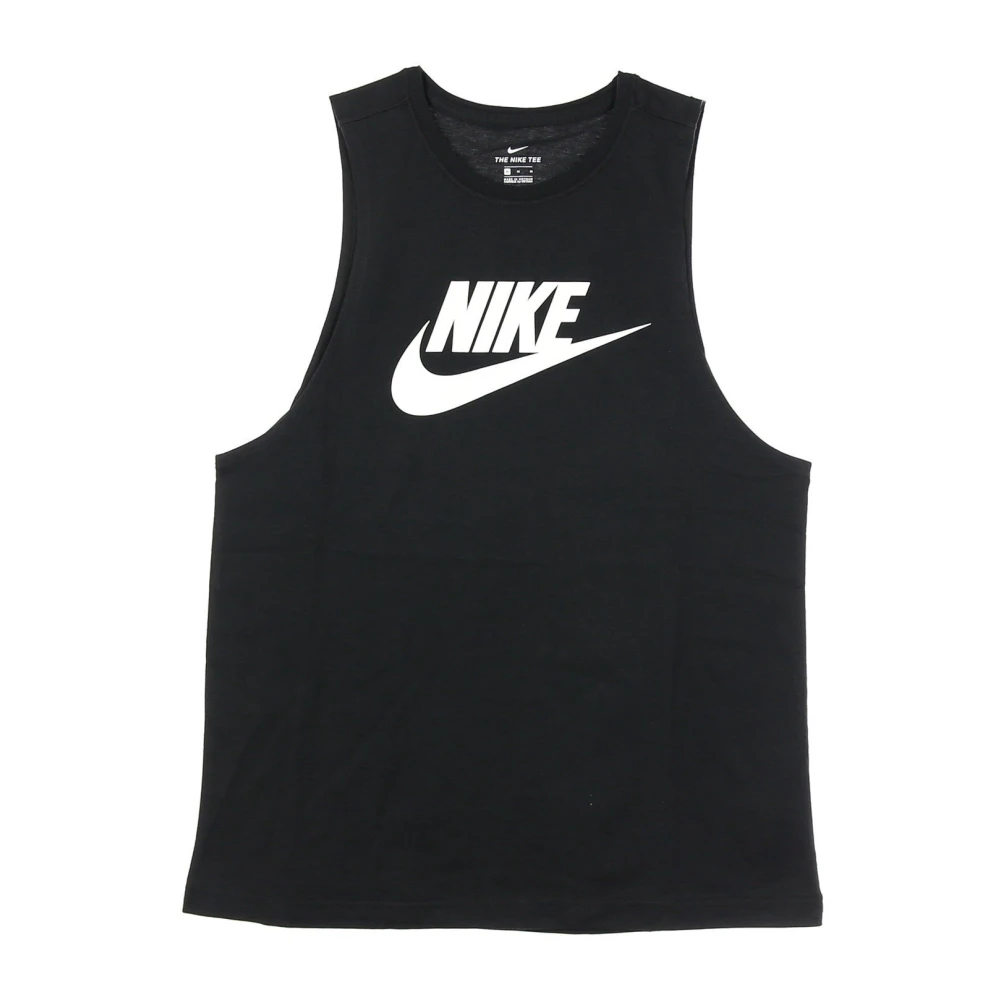 Nike Zwart Wit Tanktop Streetwear Collectie Black Dames
