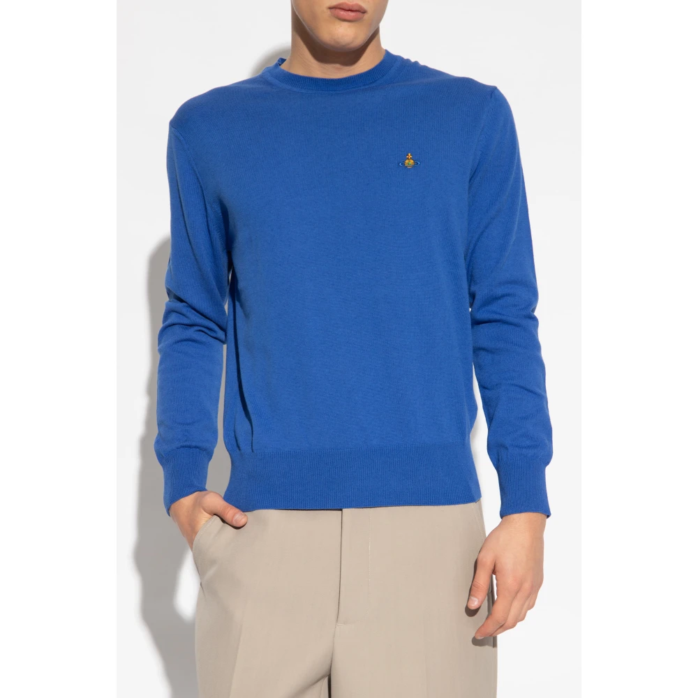 Vivienne Westwood Trui met logo Blue Heren