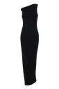 robe-noire-une-epaule-en-tricot-cotele