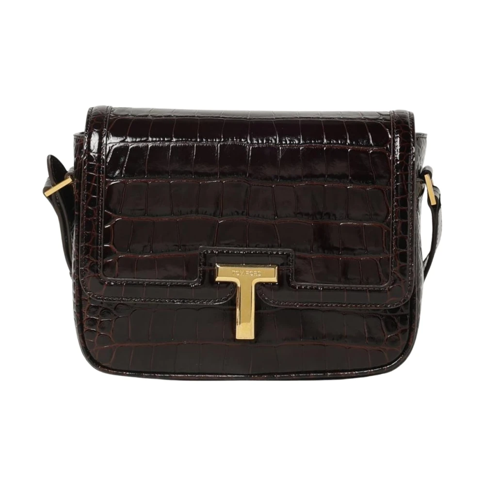 Tom Ford Women's Brown Leather Crossbody Shoulder Bag