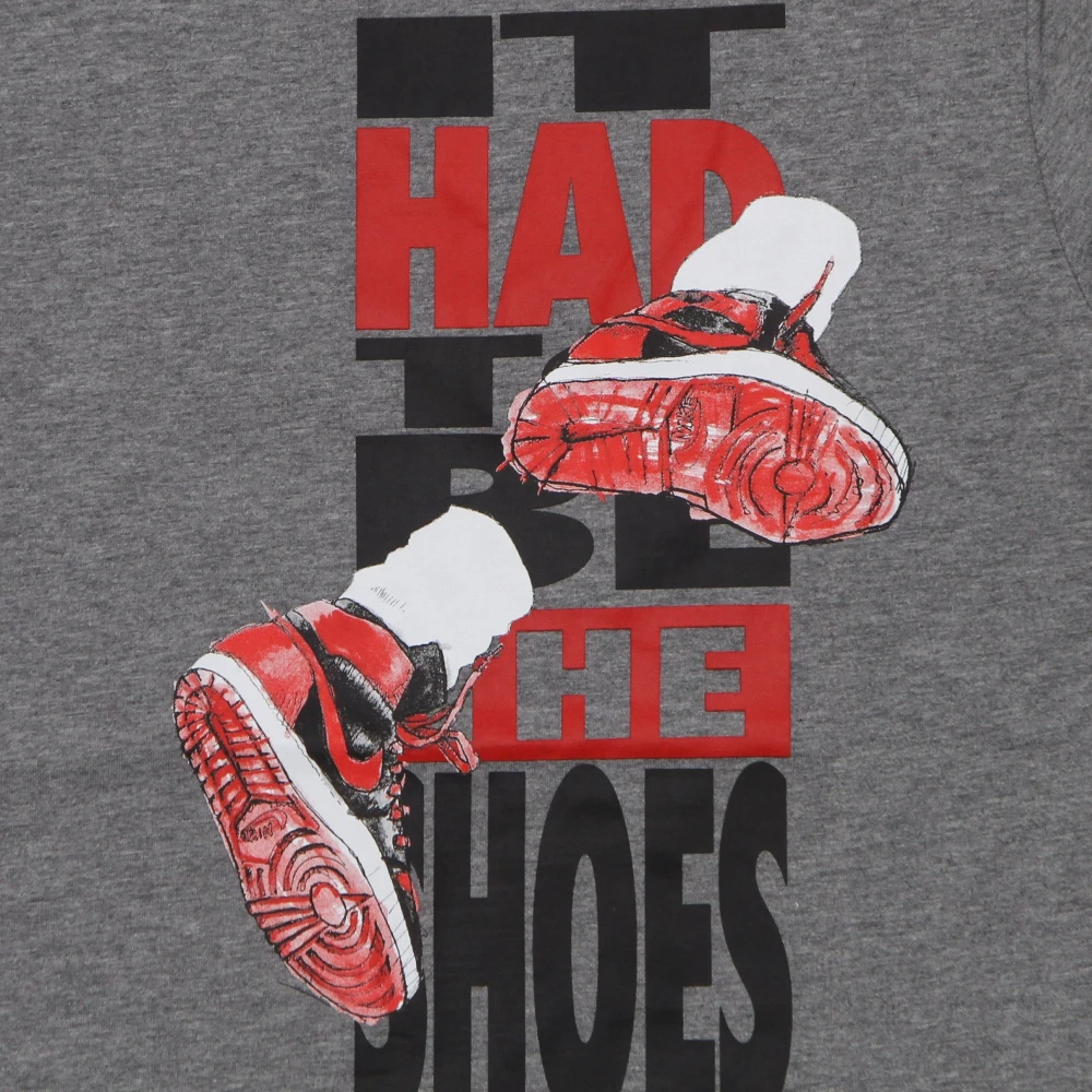 Jordan Carbon Heather Crew Neck T-shirt Gray Heren