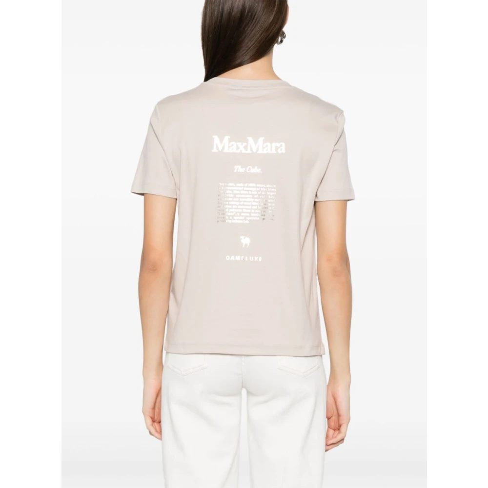 Max Mara Beige Crew Neck T-shirts en Polos Beige Dames