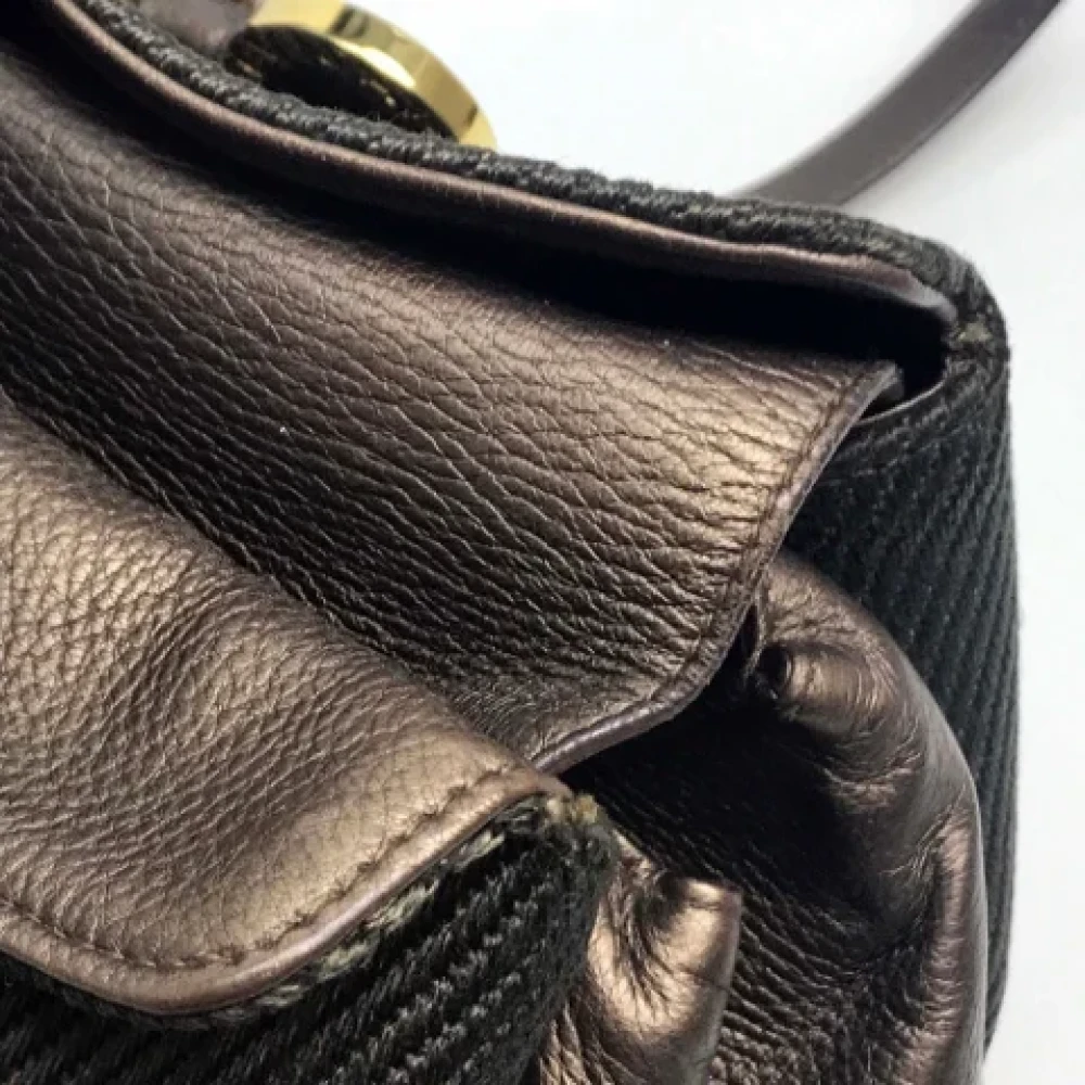 Bvlgari Vintage Pre-owned Leather shoulder-bags Brown Dames