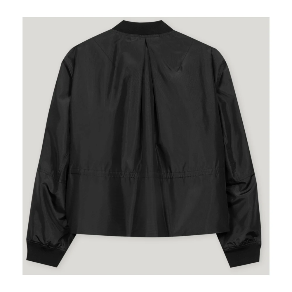 LUISA CERANO Korte blouson met tweewegrits Black Dames