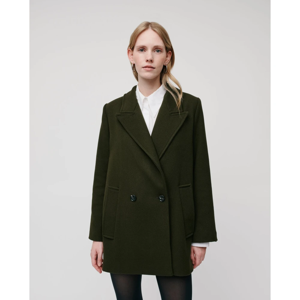 IVY OAK Oversized Boxy Winterjas Green Dames